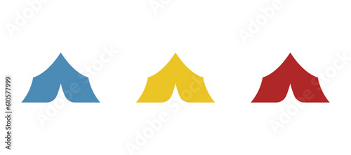 tent icon on a white background, vector illustration