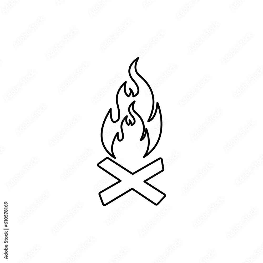 fire pit icon on a white background, vector illustration fire pit icon on a white background, vector illustration
