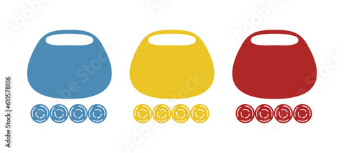 boiler icon on the hearth, vector illustration