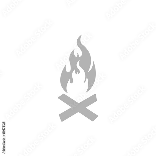 fire pit icon on a white background, vector illustration