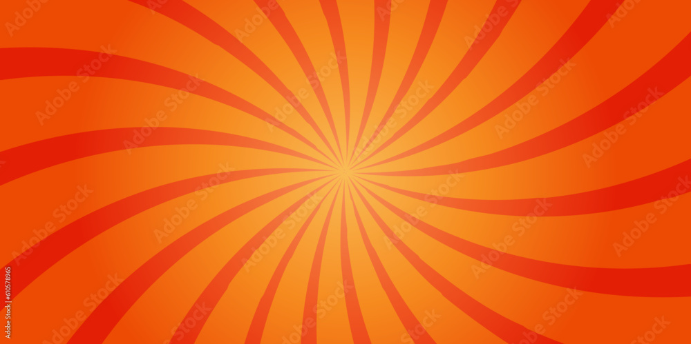 Fototapeta premium abstract orange sun ray background. Abstract sunburst pattern background. Orange starburst ray. used for the web,banner and cartoon etc. top view. 