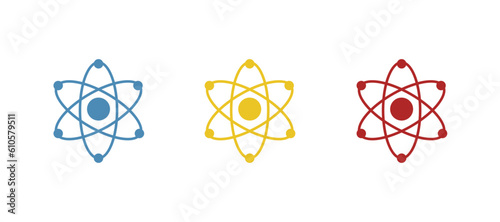 atom icon on a white background, vector illustration