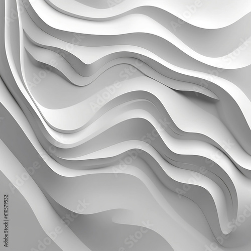 3d white abstract background minimal style, generative AI