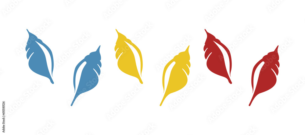 Fototapeta premium seashell icon on a white background, vector illustration
