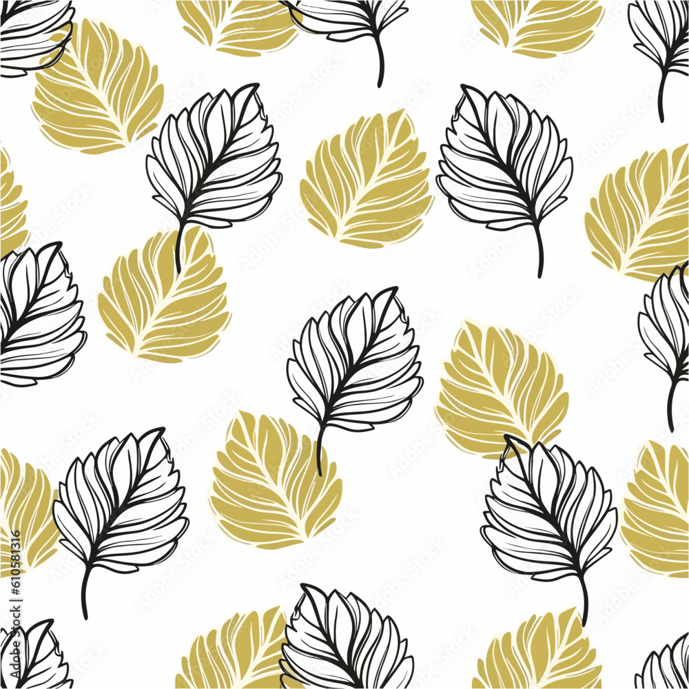 Obraz premium seamless pattern with autumn leaves