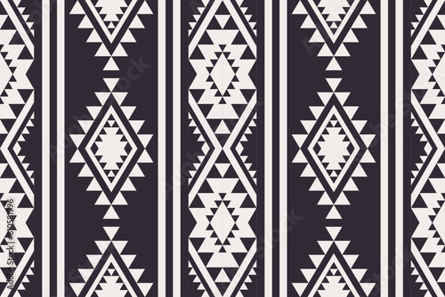 Картината върху платно Southwest Navajo black and white pattern