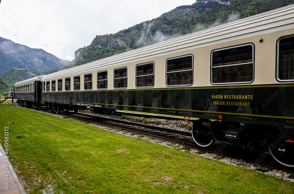 Canfranc Station, Spain, is a historic railway station known for its grandeur and architectural beauty. With its ornate facade and sprawling size, it stands as a symbol of a bygone era of luxury and Canfranc Station, Spain, is a historic railway station known for its grandeur and architectural beauty. With its ornate facade and sprawling size, it stands as a symbol of a bygone era of luxury and