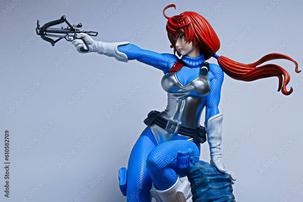 Kotobukiya GI Joe Scarlett Sky-Blue BISHOUJO Statue - Anime-Style Collectible Figure - View #10