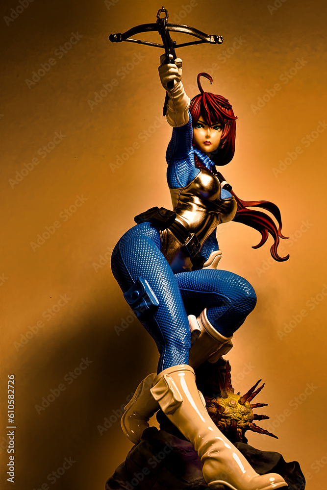 Osaka,Japan June 5, 2023 Display of SCARLETT SKYBLUE COLOR Figure