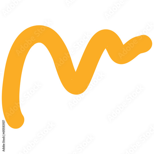 Hand drawn scribble line