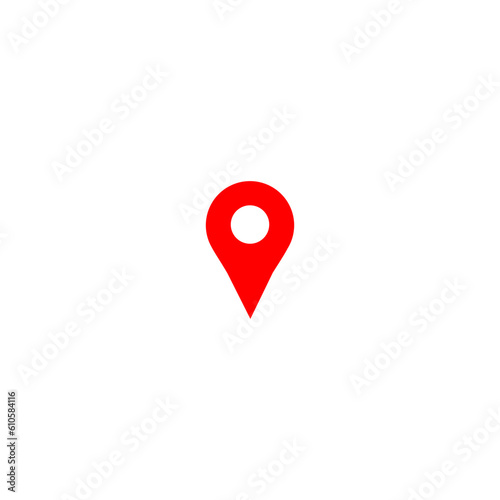 Point of location icon, pin, gps symbol, route, simple vector, perfect illustration