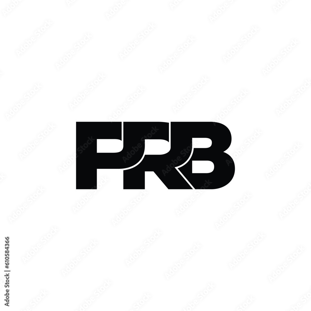 PRB letter monogram logo design vector