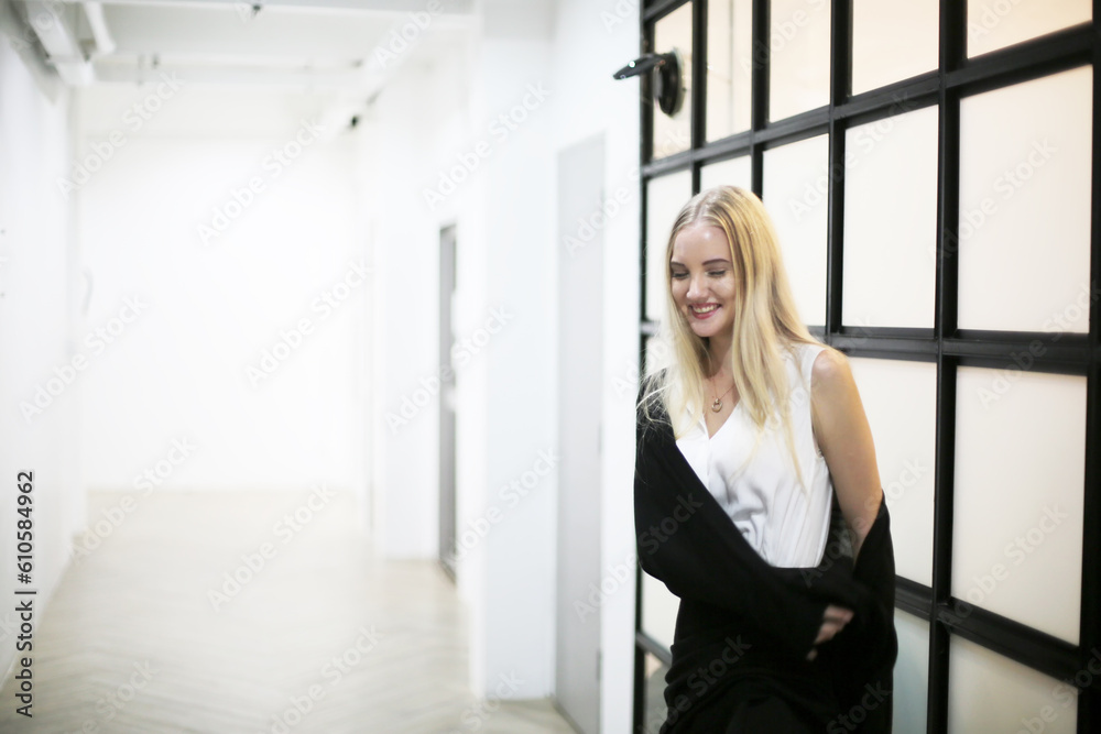 portrait you young business woman in office. portrait you young business woman in office.