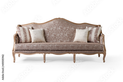 Classic sofa isolated on white background