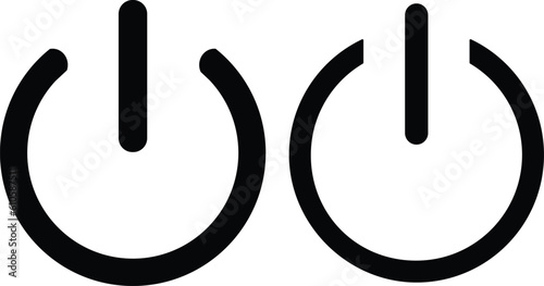 On, off Icon in trendy flat style 