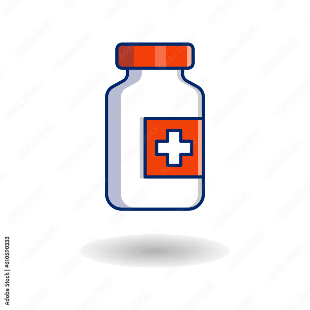Medical pills bottle free icon vector on trendy design Medical pills bottle free icon vector on trendy design