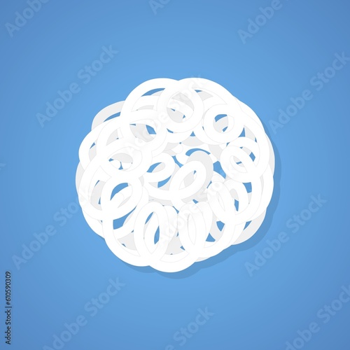traditional crackers logo icon with kerupuk or indonesian food illustration