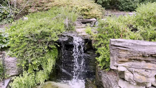 Waterfall at Duke Gardens in Durham NC, North Carolina