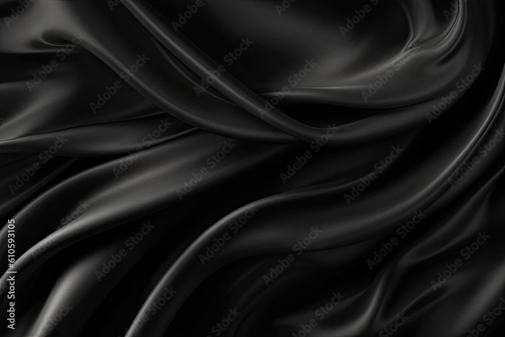 Abstract black satin background