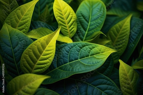 Close up green leaf texture abstract nature background