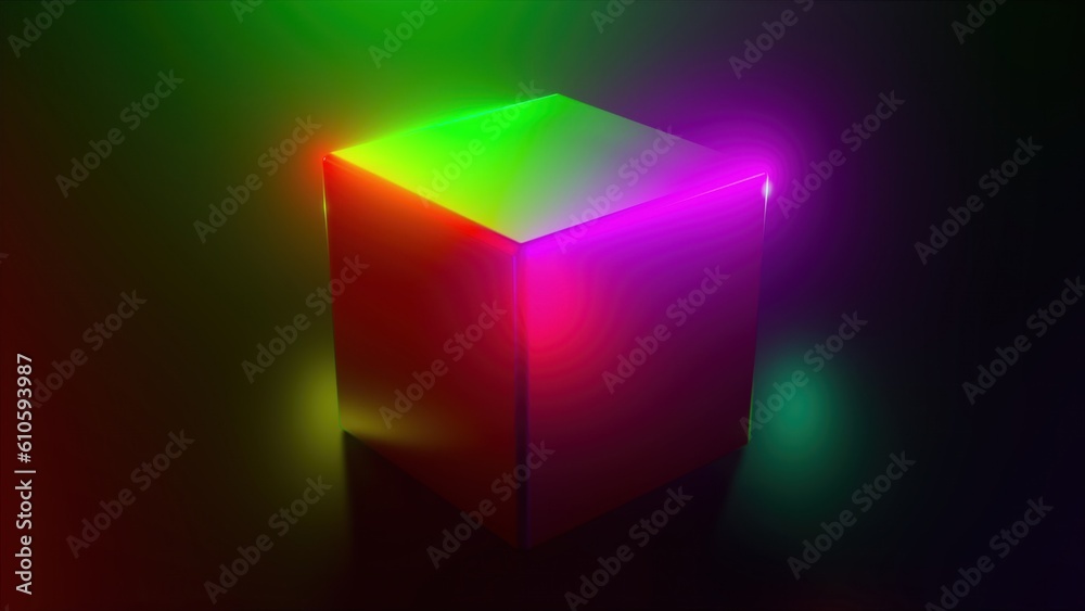 Rainbow light cube Rainbow light cube