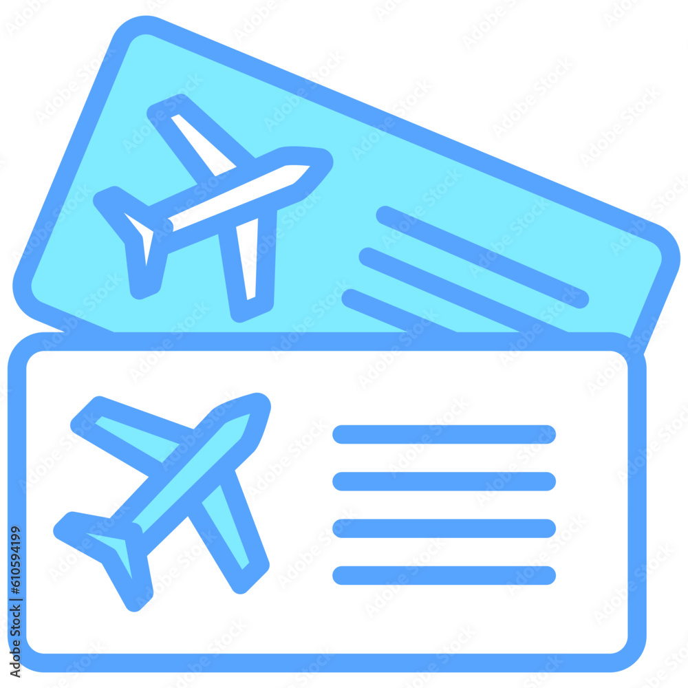 boarding pass icons, are often used in design, websites, or applications, banner, flyer to convey specific concepts related to vacations or tourism
