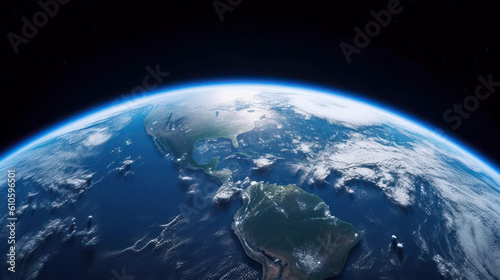 earth planet view from space. generative ai