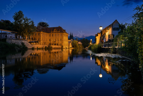 Internationales Künstlerhaus Villa Concordia in Bamberg zur blauen Stunde © Thomas