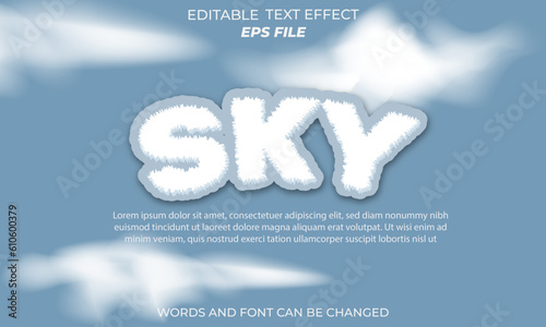 3d, abstract, advertising, alphabet, art, background, banner, blue, bold, character, cloud, cloudy, creative, cumulus, day, design, editable, editable font, effect, element, fluffy, font, font effect,