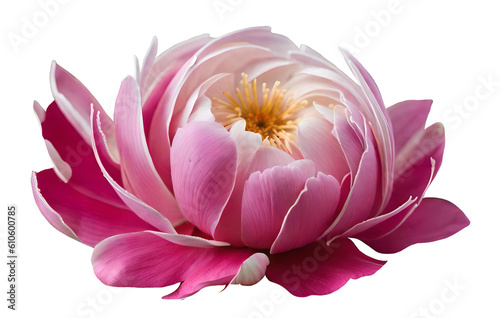 pink peony flowers isolated on white background  Generative AI