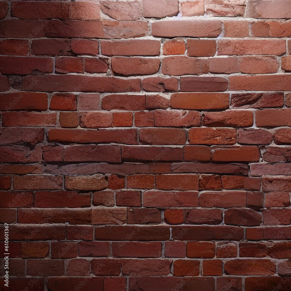 Obraz premium Realistic brick wall texture,modern style,Generative ai