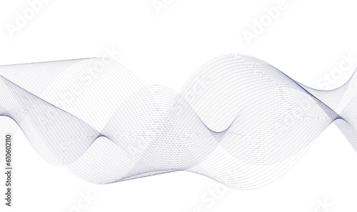 abstract blue wave background. abstract wave lines on white background.