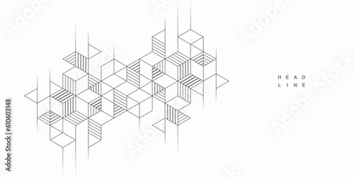 Abstract geometric technological background. Vector creative design.