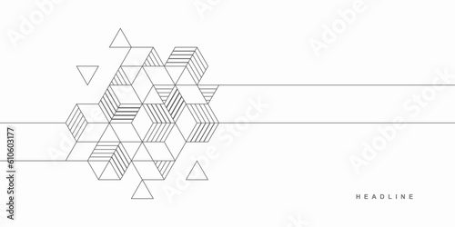 Abstract geometric technological background. Vector creative design.