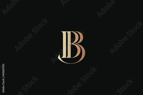 BB letter luxury creative design modern style creative golden wordmark design typography illustration, bb golden elegant, bb luxury initials 