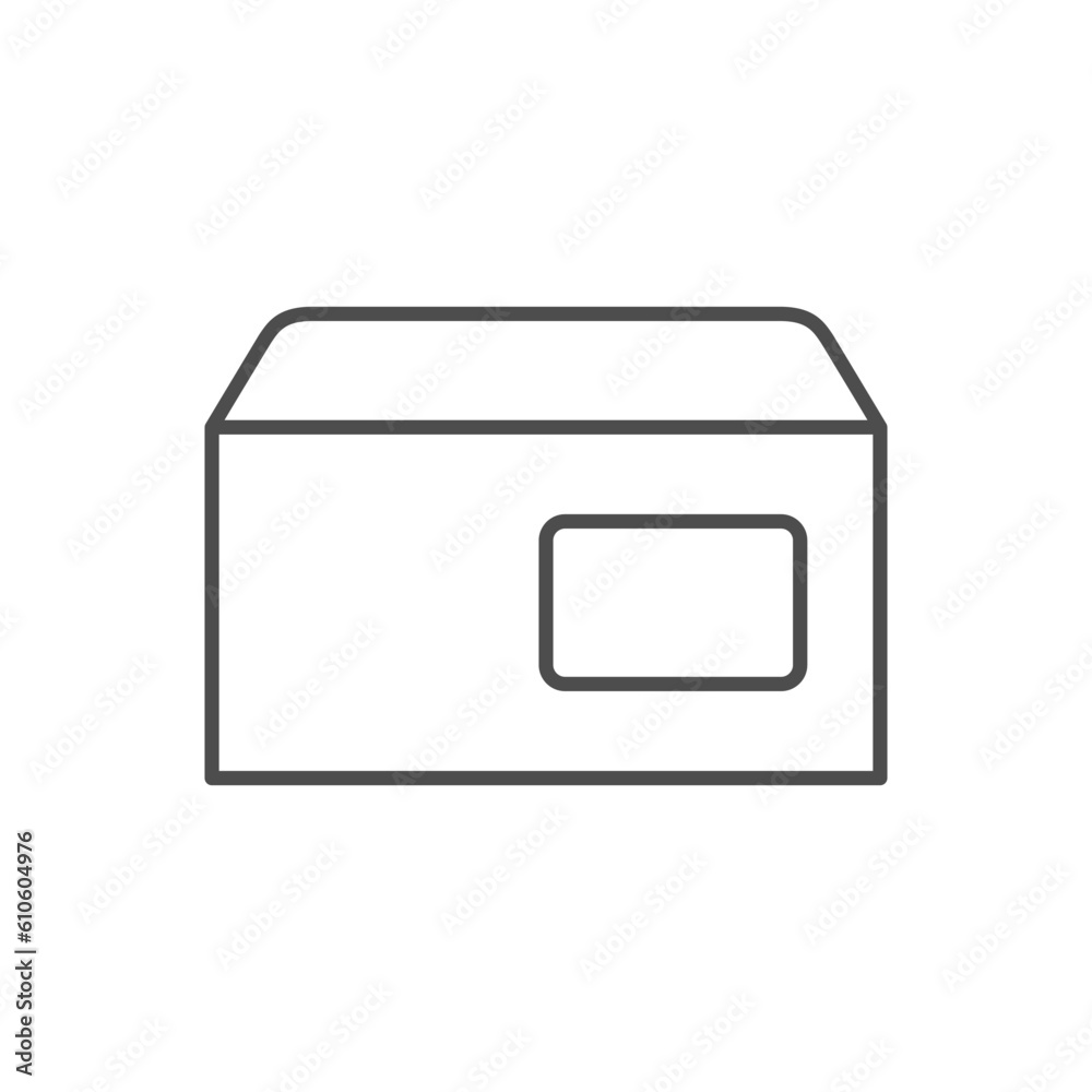 Postal envelope line outline icon Postal envelope line outline icon