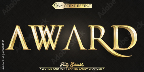 Golden Shiny Luxury Award Editable Text Effect Template