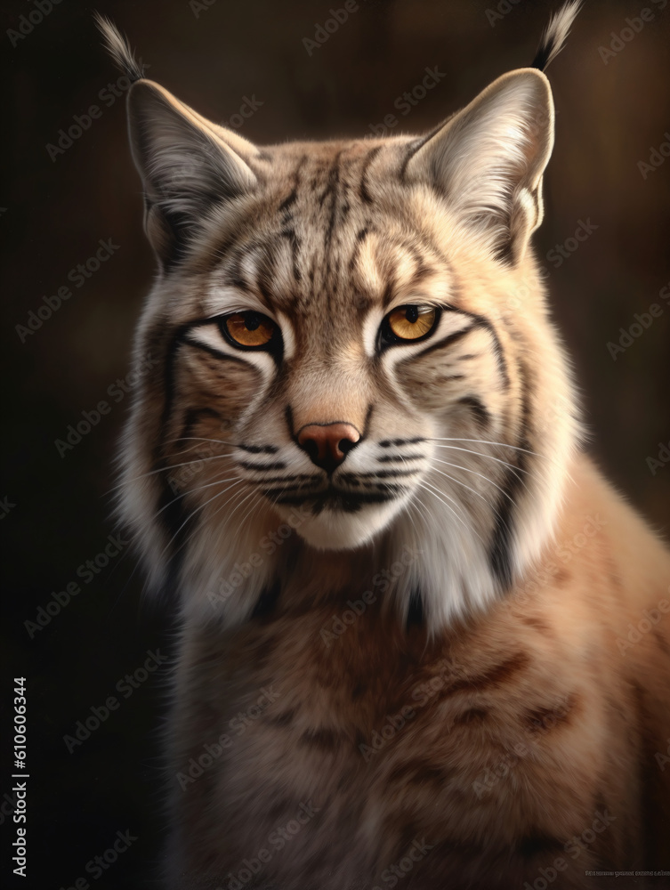 portrait of a lynx, created with Generative Ai technology. portrait of a lynx, created with Generative Ai technology.