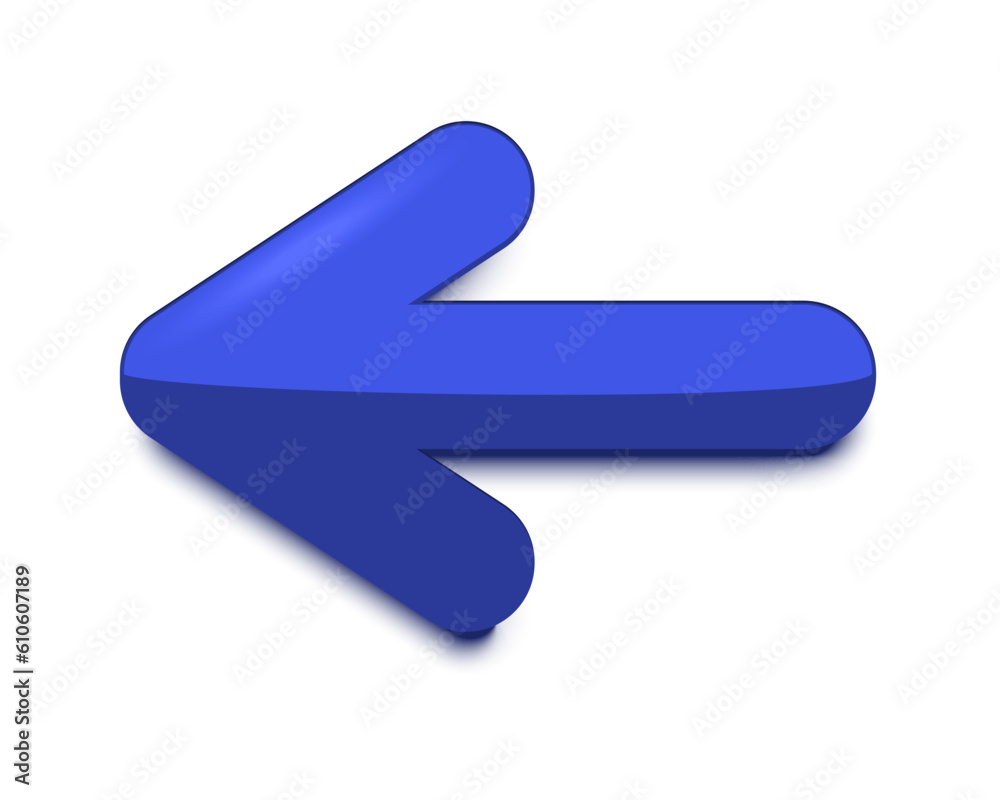Blue arrow sign isolated on a white background. 3d rendering Blue arrow sign isolated on a white background. 3d rendering