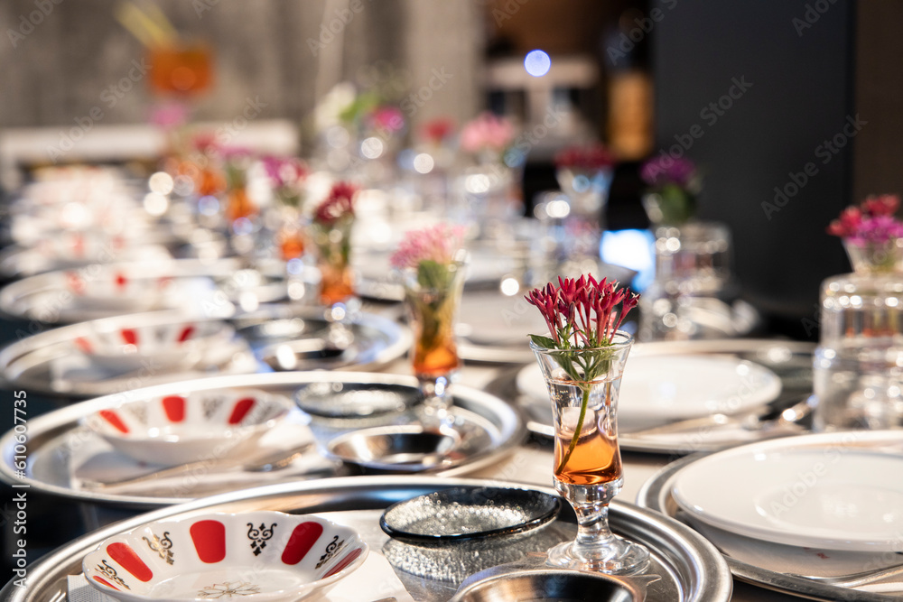 beautiful dinner table at a celebration