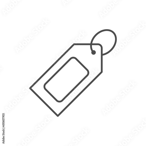 Tag or label line icon