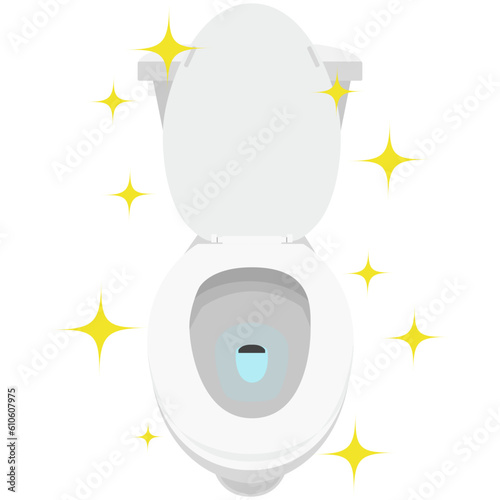 綺麗な水洗トイレのイラストイメージ　ベクター