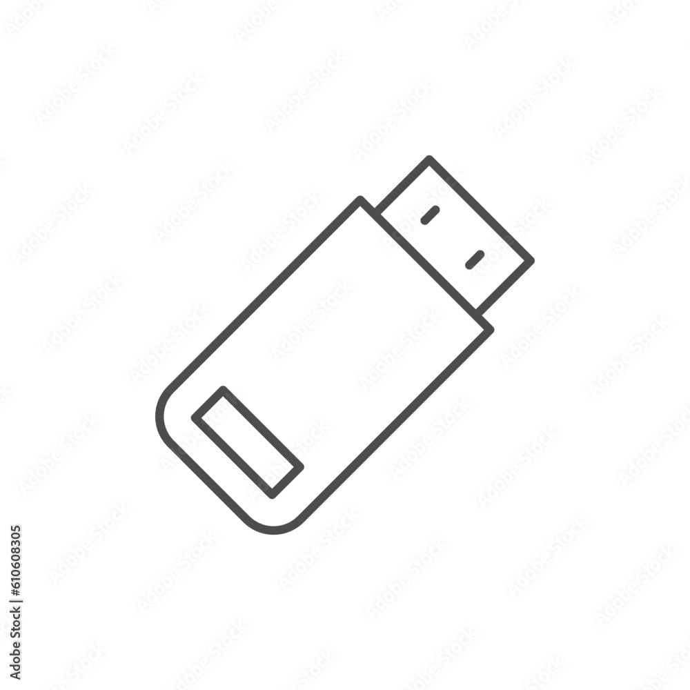 Flash drive line outline icon Flash drive line outline icon