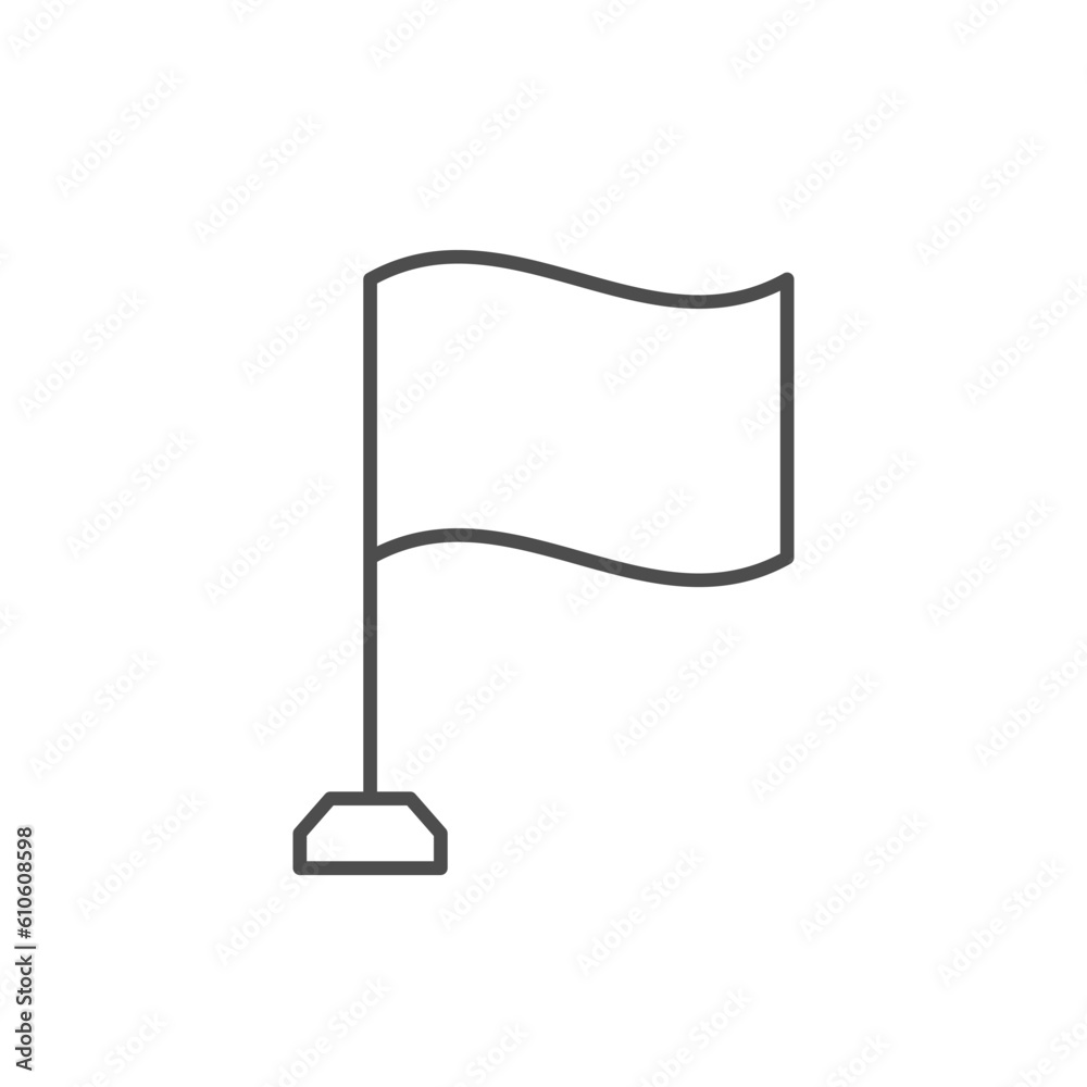 Table flag line outline icon Table flag line outline icon