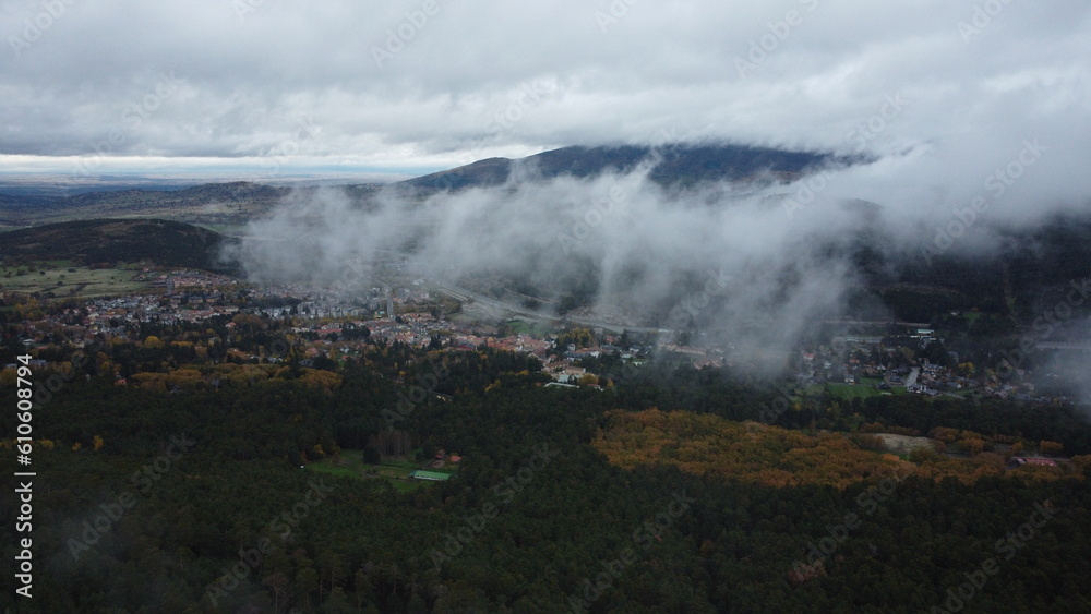 fog over the mountains