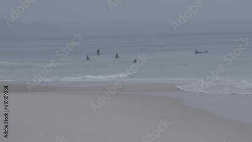 Beach with surfer