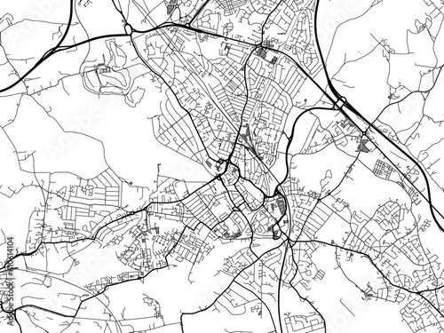 A vector road map of the city of  Watford in the United Kingdom on a white background. photo