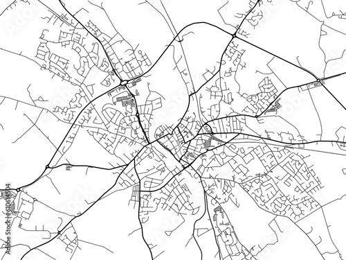 A vector road map of the city of  Dumfries in the United Kingdom on a white background. photo
