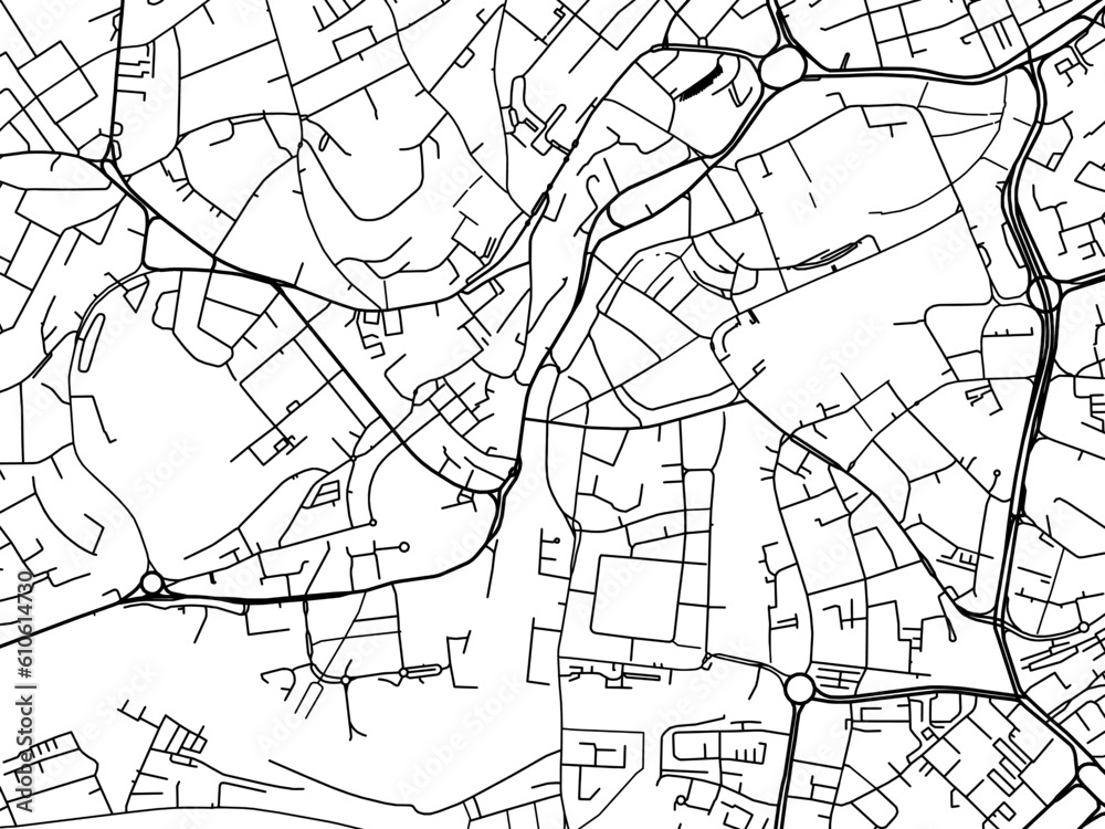 A vector road map of the city of Bristol Center in the United Kingdom on a white background. A vector road map of the city of Bristol Center in the United Kingdom on a white background.