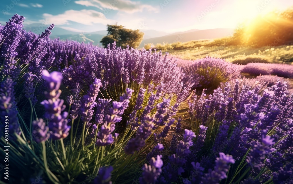Indulge in the soothing aroma of lavender. AI generated